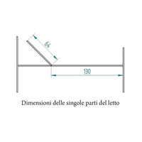 Letto da degenza HORUS A5112 - 1 snodo/2 sezioni