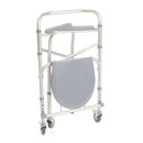 Sedia comoda WC RP782 -in alluminio a 4 funzioni, pieghevole con ruote