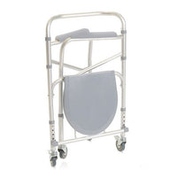 Sedia comoda WC RP782 -in alluminio a 4 funzioni, pieghevole con ruote