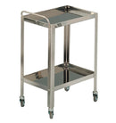 Carrello in acciaio inox 2 piani - cm 70x50x80H