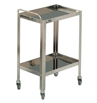 Carrello in acciaio inox 2 piani - cm 90x60x80H
