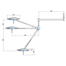 Lampada Scialitica PENTALED 12 da parete