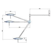 Lampada Scialitica PENTALED 12 da parete