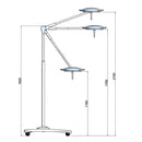 Lampada Scialitica PENTALED 12 su piantana con ruote