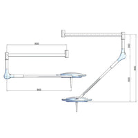 Lampada Scialitica PENTALED 12 da soffitto