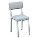 Sedia in skay con seduta imbottita