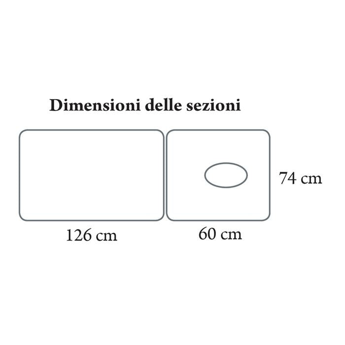 Lettino in legno DENEB MO711 - Larghezza cm 74