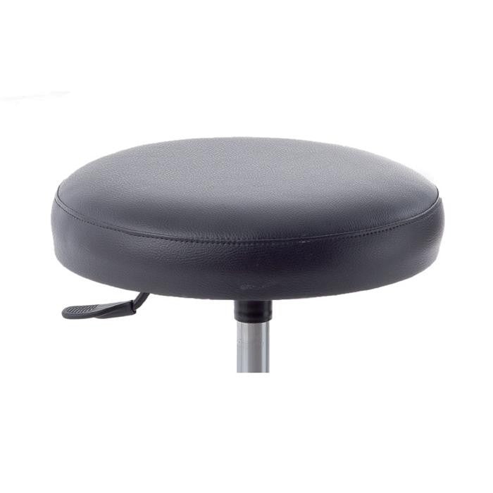 Sgabello con sedile imbottito - base in alluminio elevabile a gas