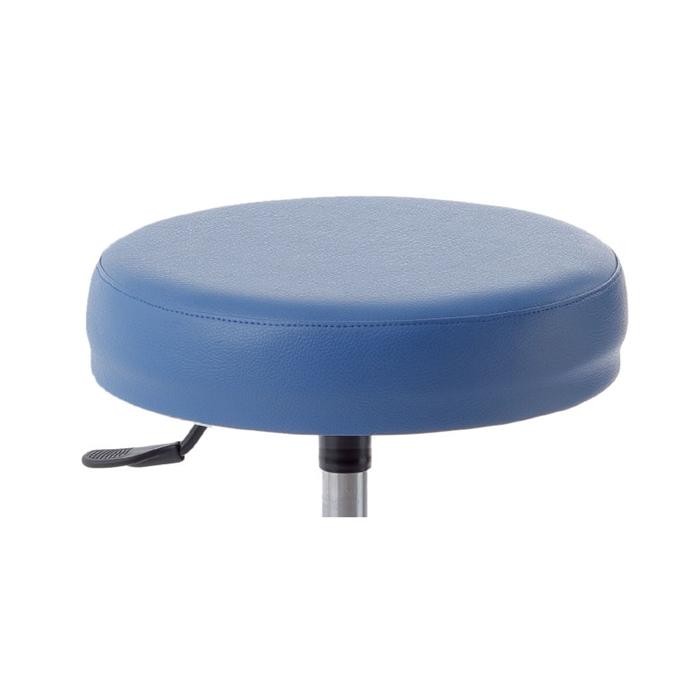 Sgabello con sedile imbottito - base in alluminio elevabile a gas