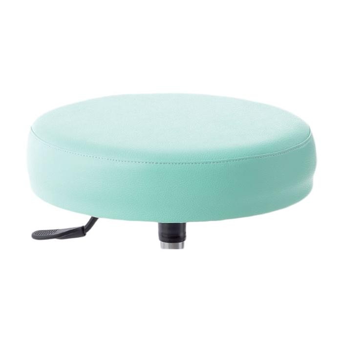 Sgabello con sedile imbottito - base in alluminio elevabile a gas