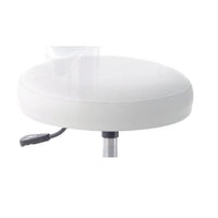 Sgabello con sedile imbottito - base in plastica elevabile a gas