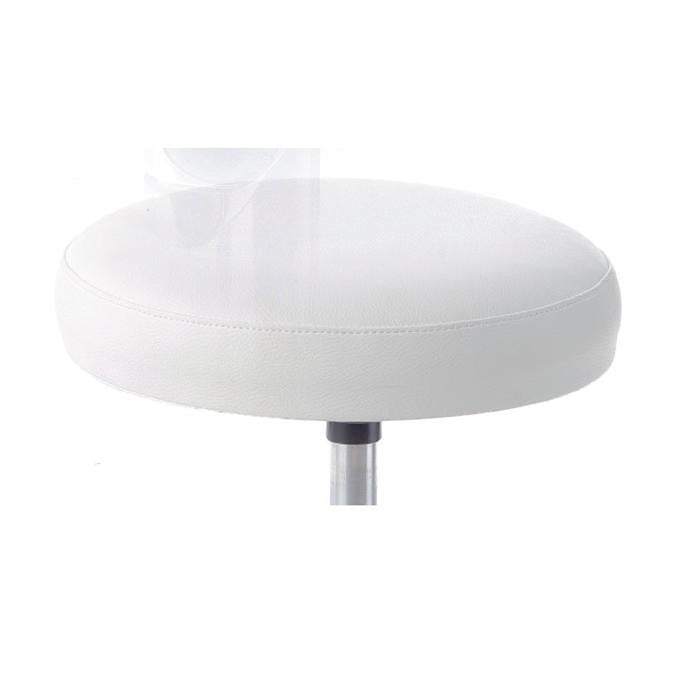 Sgabello con sedile imbottito - base in plastica elevabile a vite