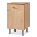 Comodino da degenza in melaminico/Faggio MP140  - 1 Cassetto e 1 Anta