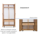 Armadio da degenza in nobilitato/Faggio MP152 - Composizione interno A