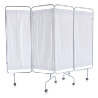 Paravento a 4 ante MO414C in acciaio verniciato con ruote