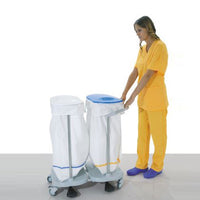 Carrello biancheria portasacco a pedale - 2 sacchi