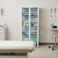 Armadio vetrina per medicinali a 2 ante DELUXE