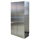 Armadio portastrumenti a 2 ante e 4 mensole in acciaio inox