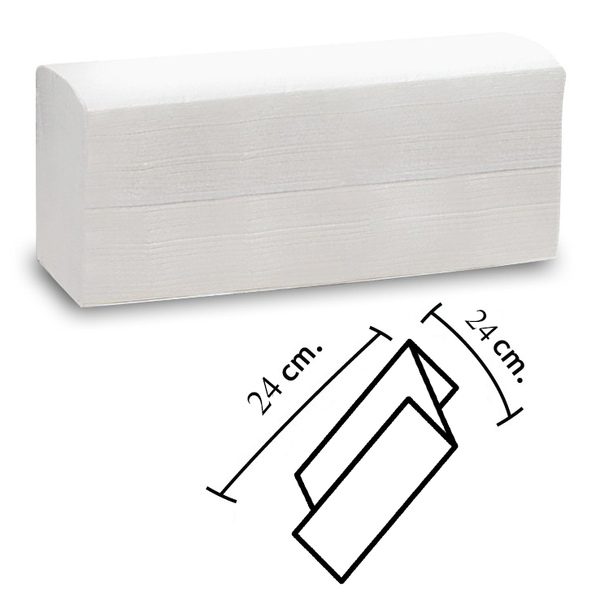 Asciugamani di carta per hotel piegati a V - Paperblu 15 Confezioni Asciugamani di carta per hotel piegati a V - Paperblu 15 Confezioni