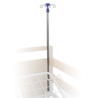 Asta porta flebo in acciaio inox MPA303 - 4 ganci in acciaio