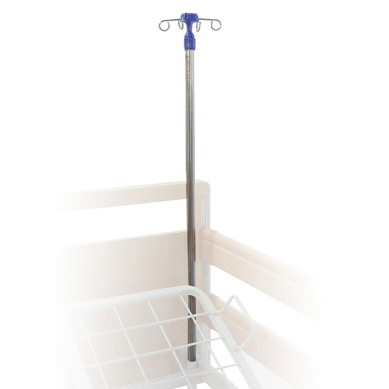Asta porta flebo in acciaio inox MPA303 - 4 ganci in acciaio