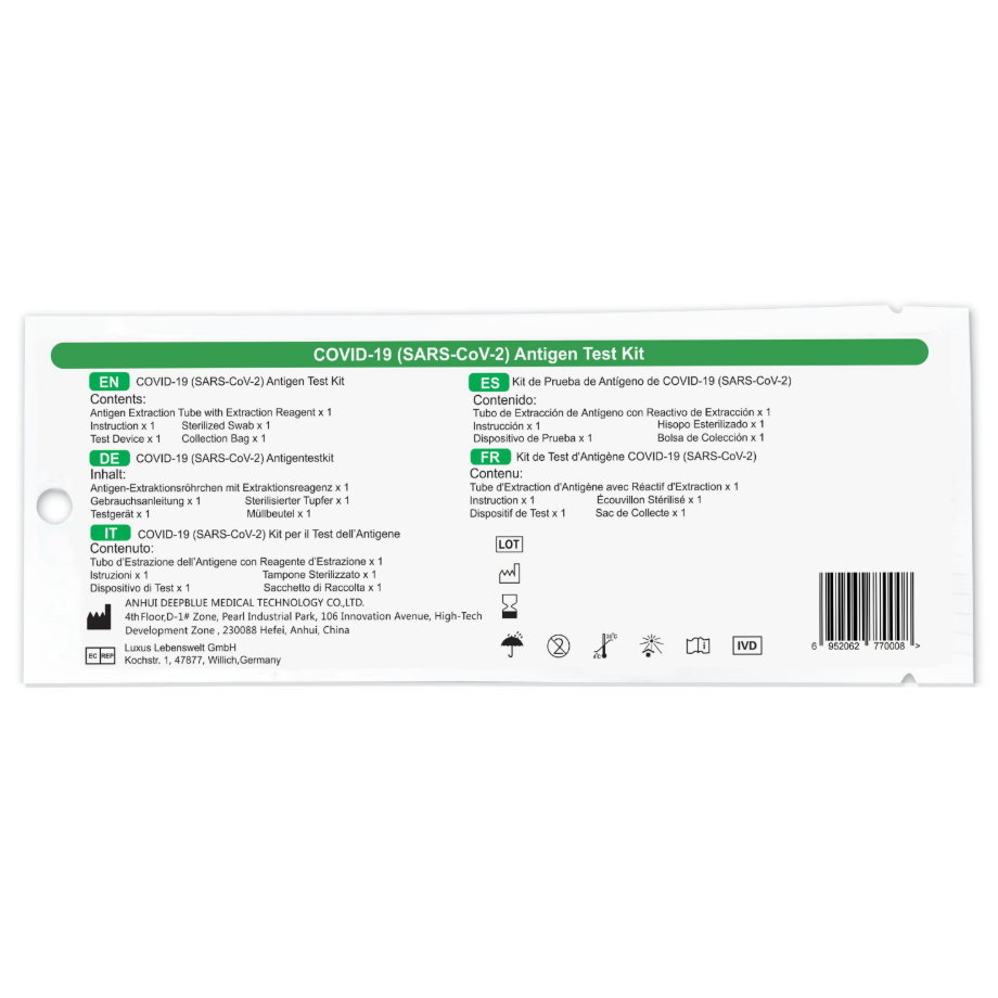 AutoTest rapido Antigenico su Tampone COVID-19 Deepblue SARS-CoV-2 (conf. 1 test)