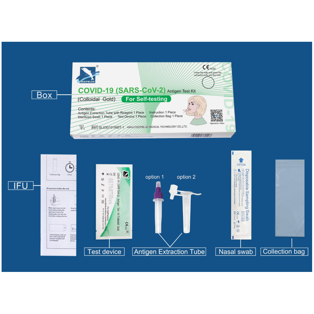 AutoTest rapido Antigenico su Tampone COVID-19 Deepblue SARS-CoV-2 (conf. 1 test)