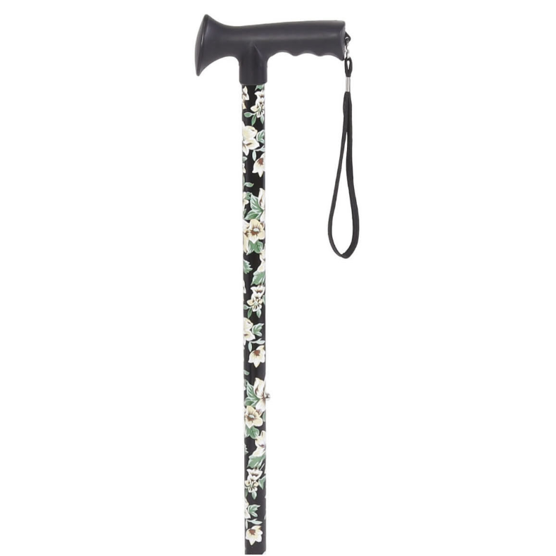 Bastone in alluminio regolabile RP163-2 Manico a T - Fantasia fiori