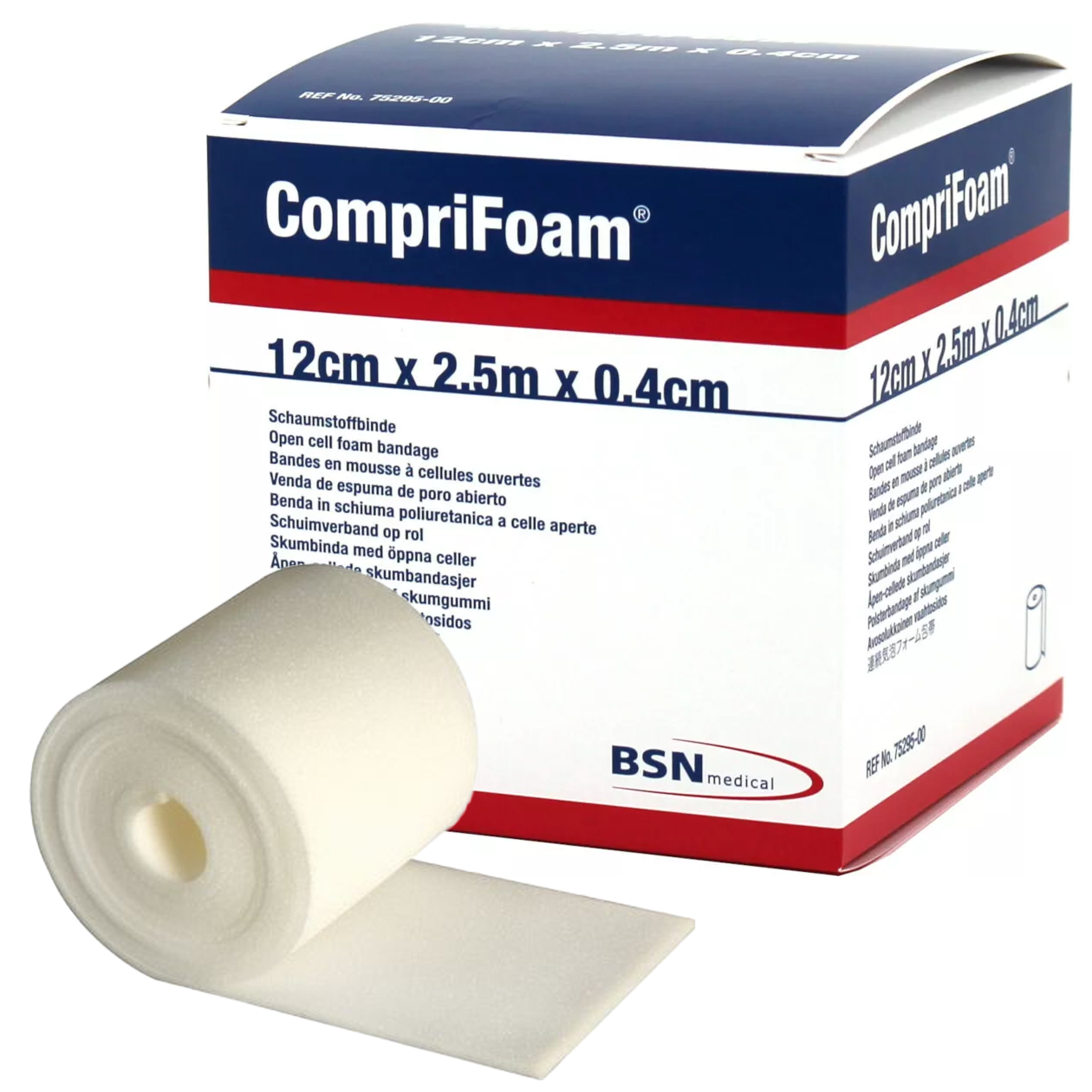 Benda in Schiuma di Poliuretano CompriFoam 12 cm x 2,5 mt x 0,4 cm