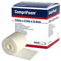Benda in Schiuma di Poliuretano CompriFoam 12 cm x 2,5 mt x 0,4 cm