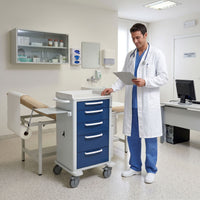 Carrello Terapia I-MEDIK Hospital STD - 5 cassetti - Blu