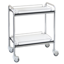 Carrello in bilaminato GIMA 2 a 2 piani con ringhierina - cm 60x40x77H