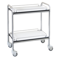 Carrello in bilaminato GIMA 2 a 2 piani con ringhierina - cm 60x40x77H