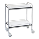 Carrello in bilaminato GIMA 2 a 2 piani con ringhierina - cm 70x50x78H