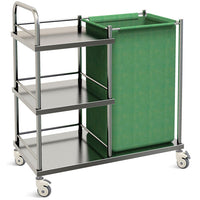 Carrello per raccolta e distribuzione biancheria in acciaio