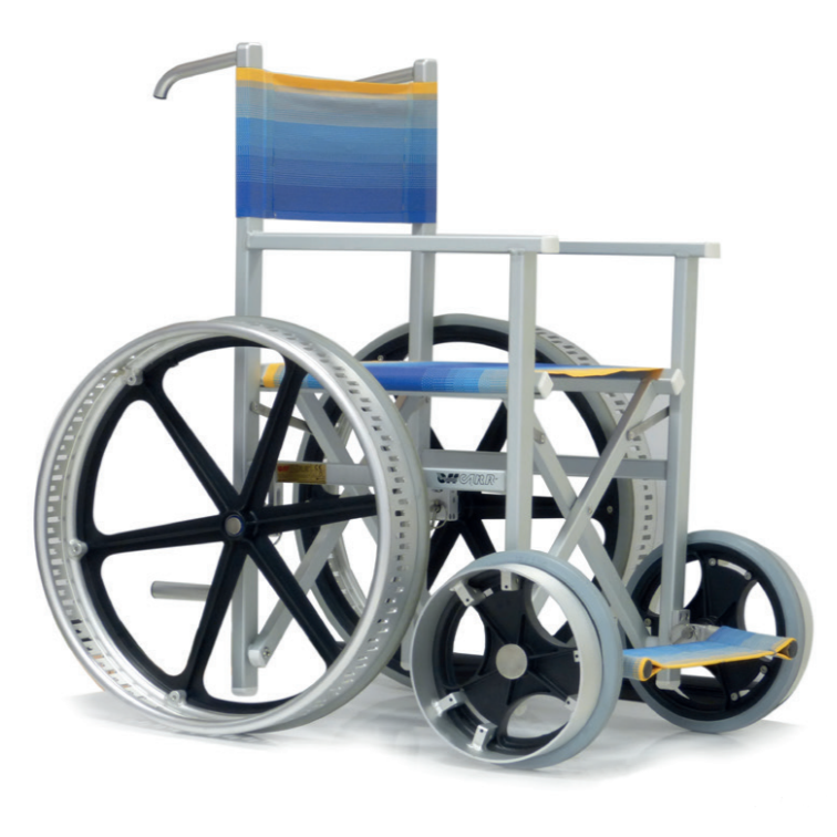 Carrozzina da mare SOLEMARE con 2 ruotine anteriori