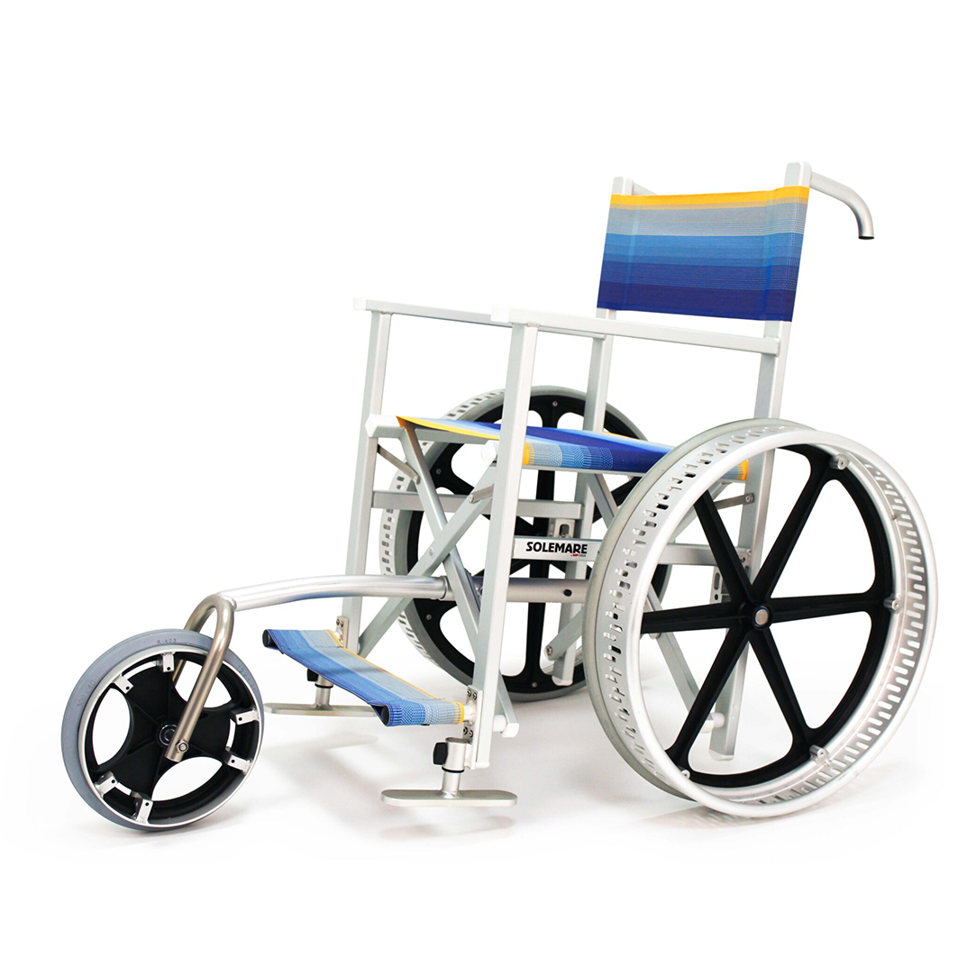 Carrozzina da mare SOLEMARE con ruotino anteriore