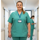 Casacca in cotone 100% PIERO - Verde con scollo a V (Unisex)