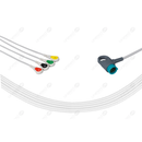 Cavo ECG 4 vie per Physio Control, bottone 24108S-I