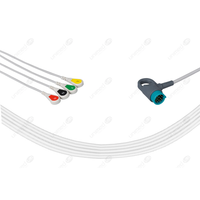 Cavo ECG 4 vie per Physio Control, bottone 24108S-I