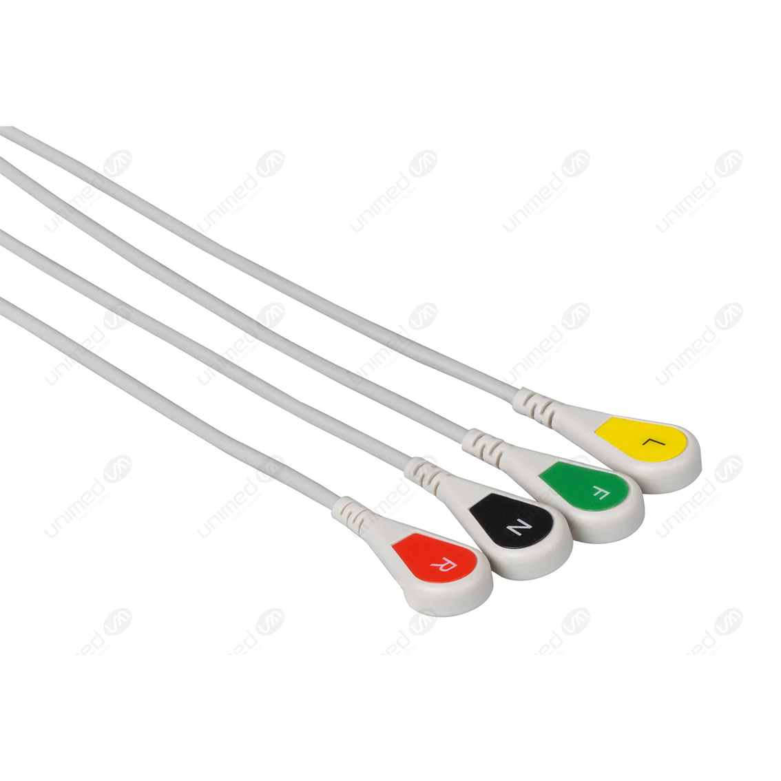 Cavo ECG 4 vie per Physio Control, bottone 24108S-I