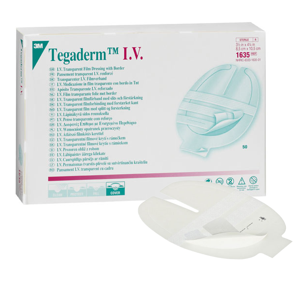 Medicazione adesiva sterile per fissaggio 3M TEGADERM I.V. cm 8,5 × 10,5 (conf. 50 pz.)