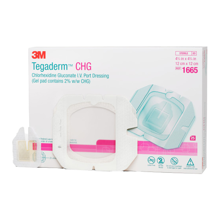 Medicazione adesiva sterile per fissaggio 3M TEGADERM CHG cm 12 x 12 (conf. 25 pz.)
