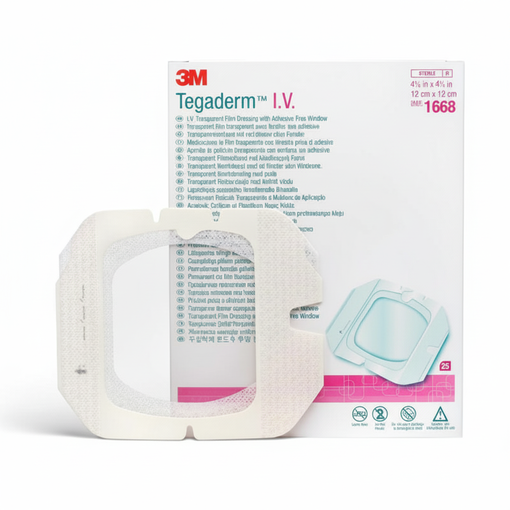 Medicazione adesiva sterile per fissaggio 3M TEGADERM I.V. cm 12 x 12 (conf. 25 pz.)