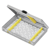 Cestello per strumenti Aesculap mm 188 x 125 x 30 - 2 alloggi