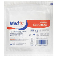 Compresse di garza cotone FARMATEXA cm 10 x 10 - Sterile (bustina da 25 pz.)