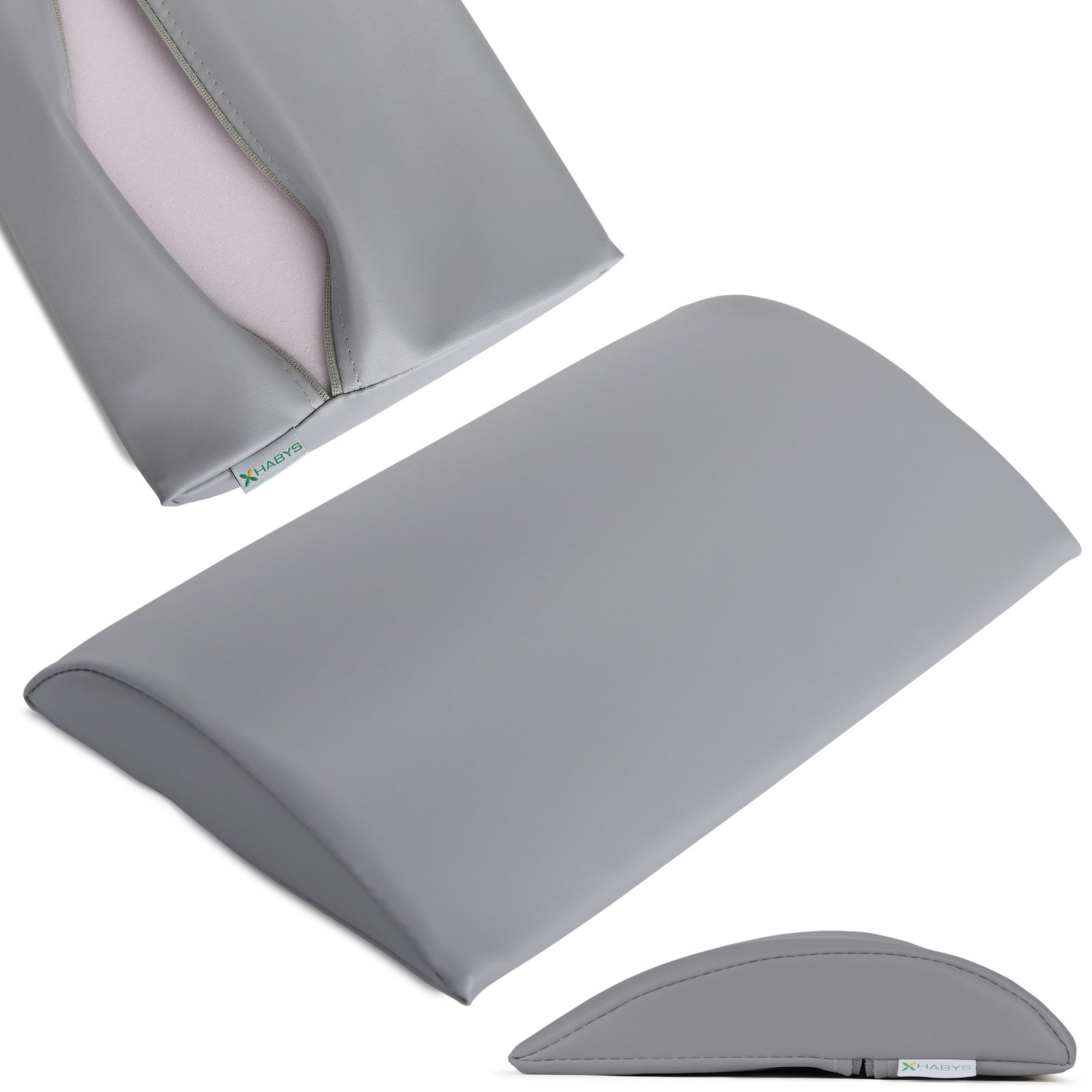 Cuscino lombare semicircolare 40x25x5 cm K029 - Grigio