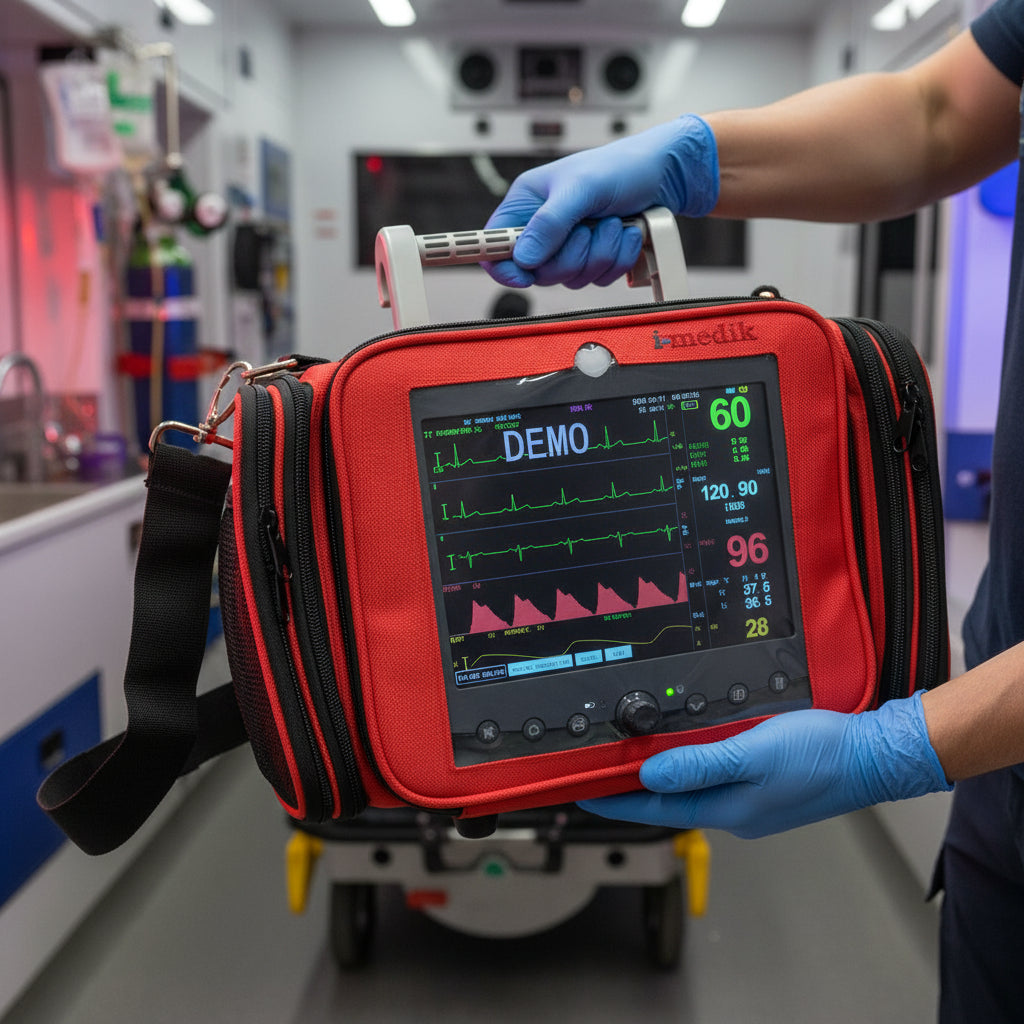 Monitor multiparametrico I-MEDIK G3 Rescue + Stampante - SpO2, NIBP, ECG (7 deriv.) e TEMP