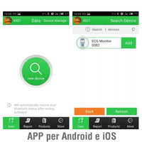 Ecg palmare PM10 con Software e Bluetooth