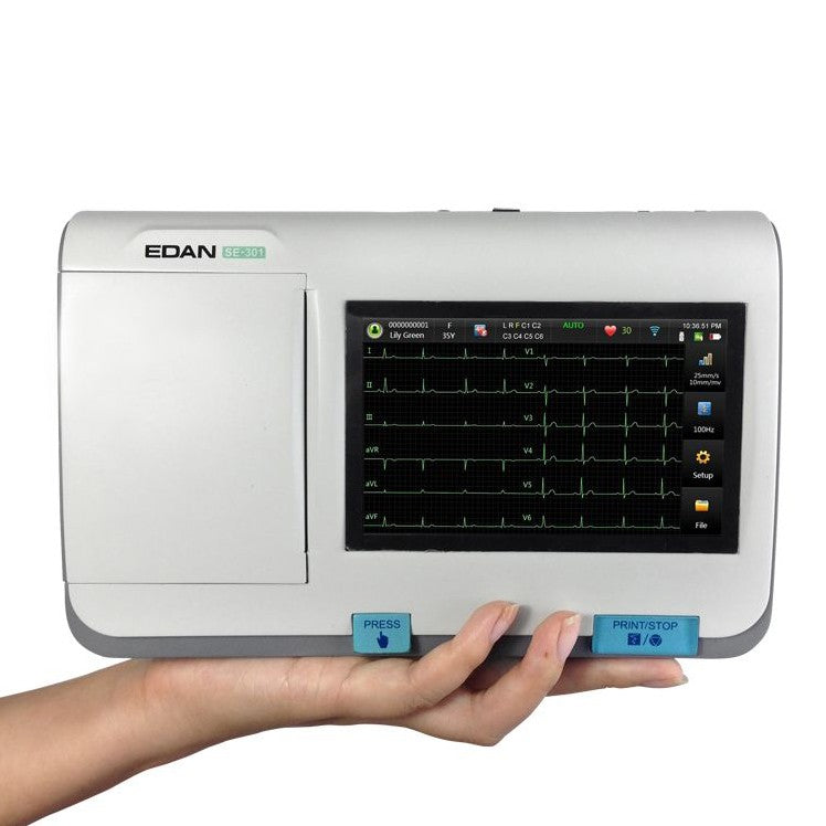 ECG Edan SE-301 Touch - Elettrocardiografo a 3-6 canali Interpretativo